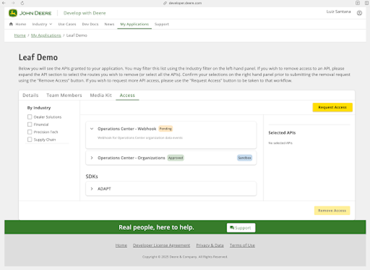Leaf, data infrastructure for agriculture