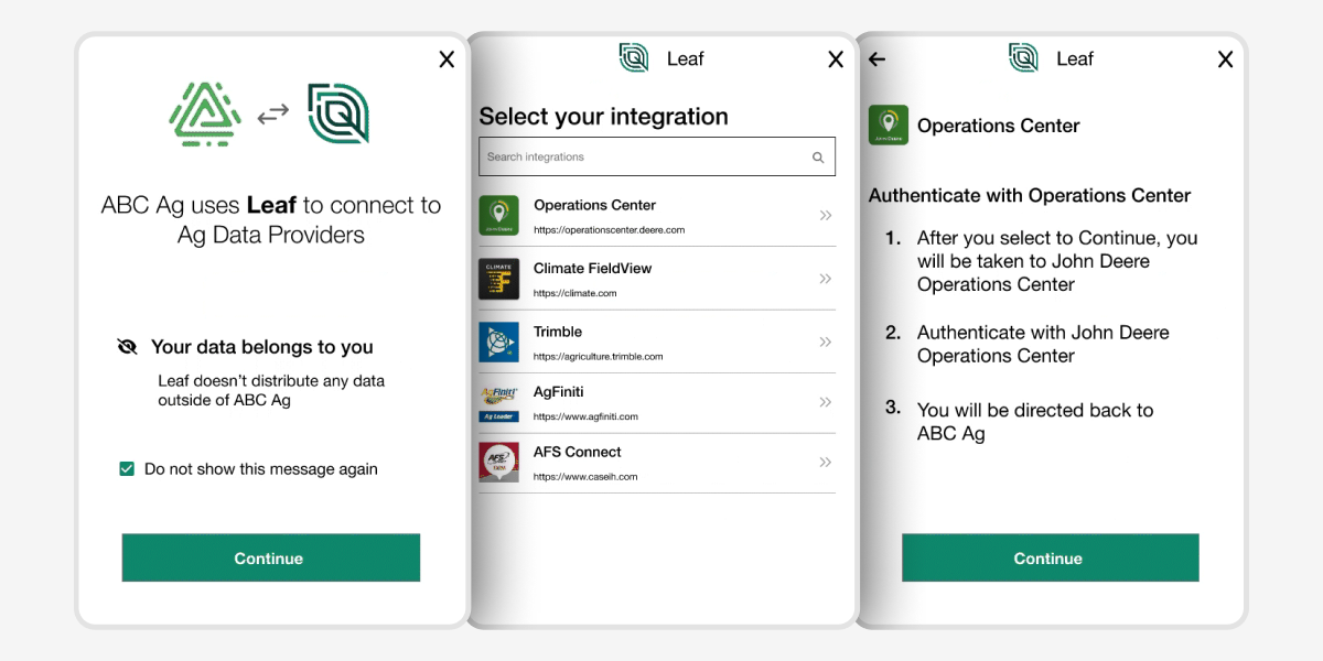 Leaf, data infrastructure for agriculture