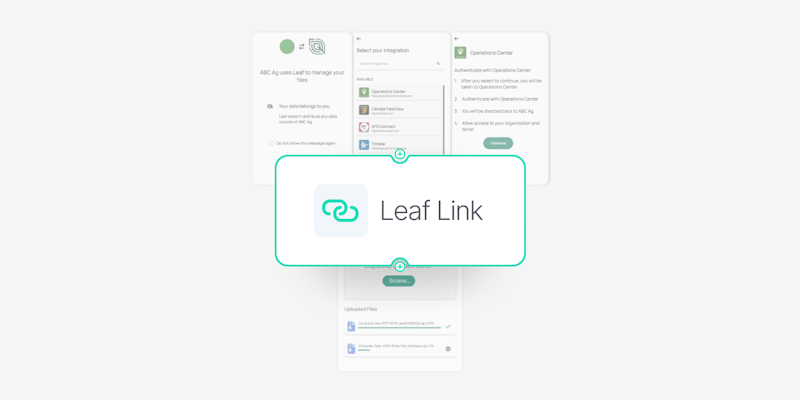 Leaf launches Leaf Link to speed-up 3rd party integration work in food & agriculture