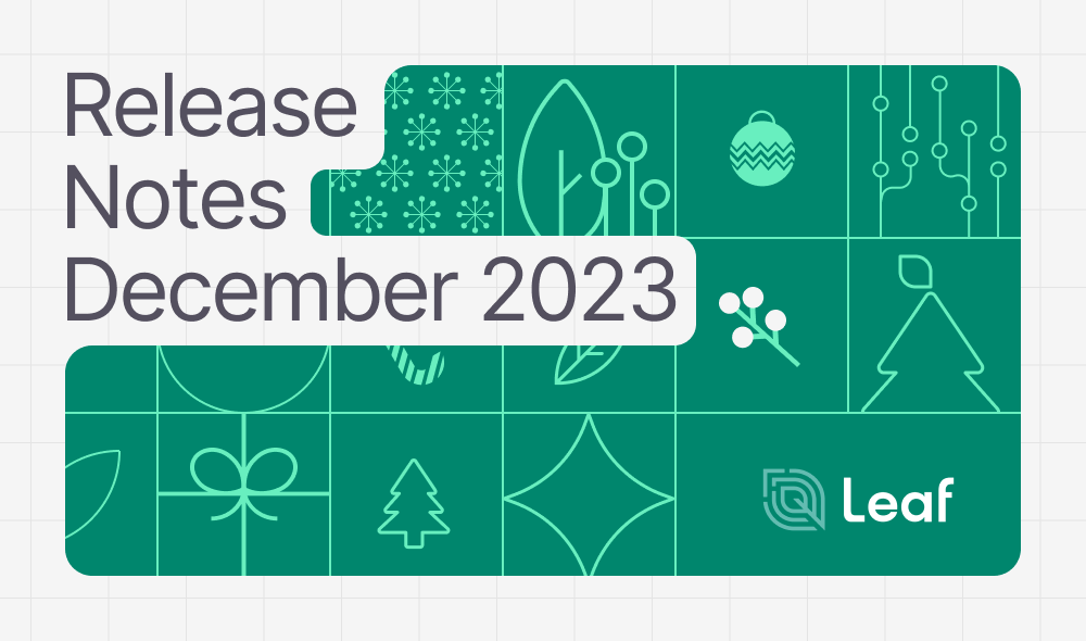 Release Notes - December 2023