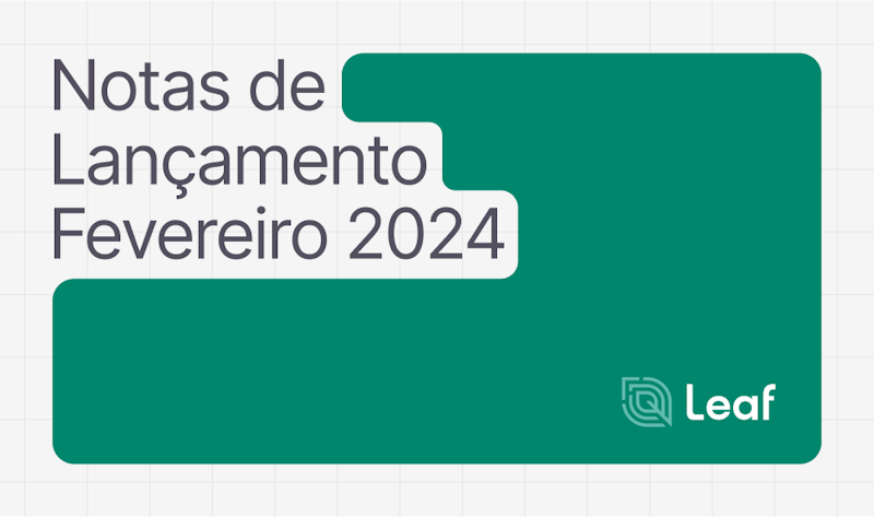 Notas de lançamento - Fevereiro 2024