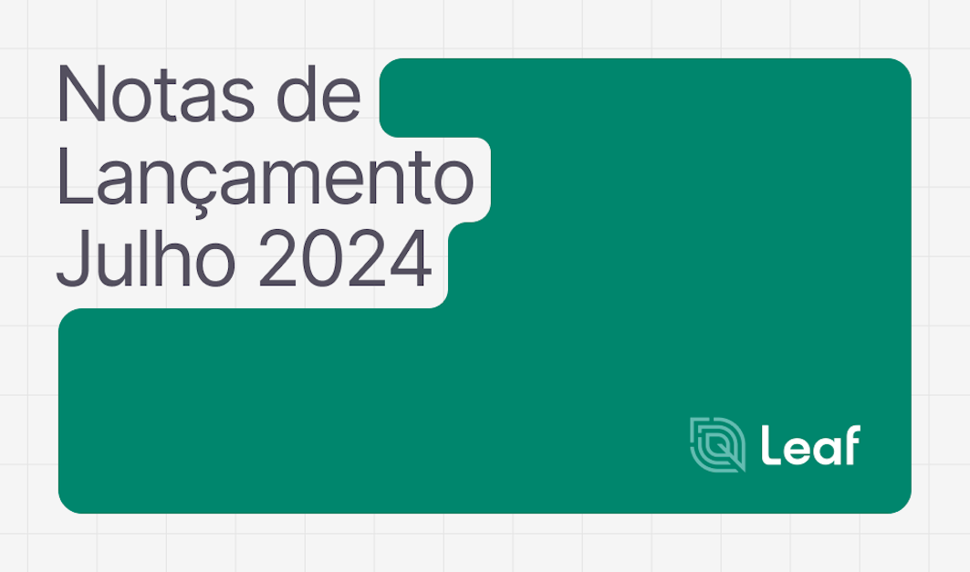 Notas de lançamento - Julho 2024